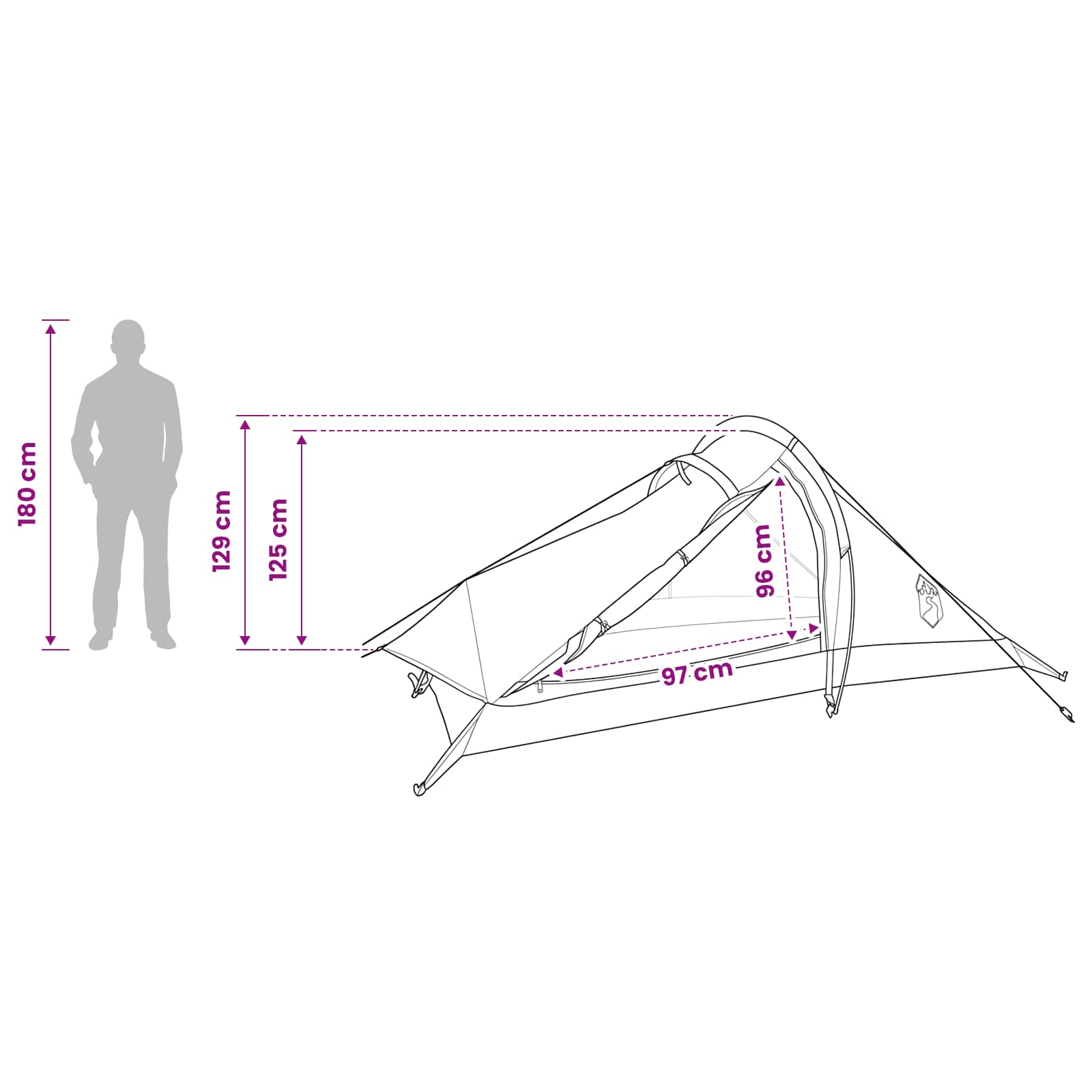 vidaXL Backpacking Tent Groen 4-persoons 185T Polyester met PU Coating