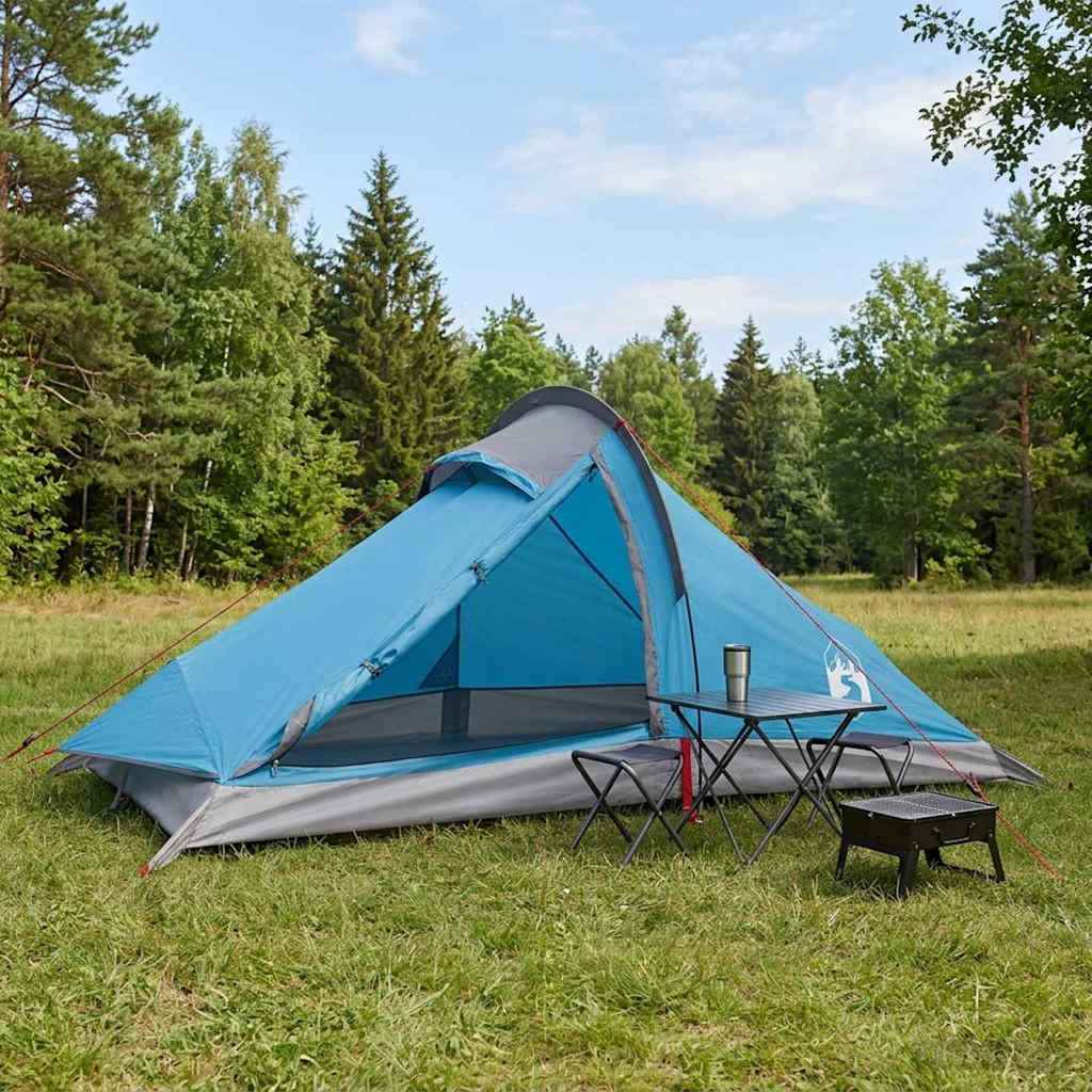 vidaXL Backpacking Tent Groen 4-persoons 185T Polyester met PU Coating