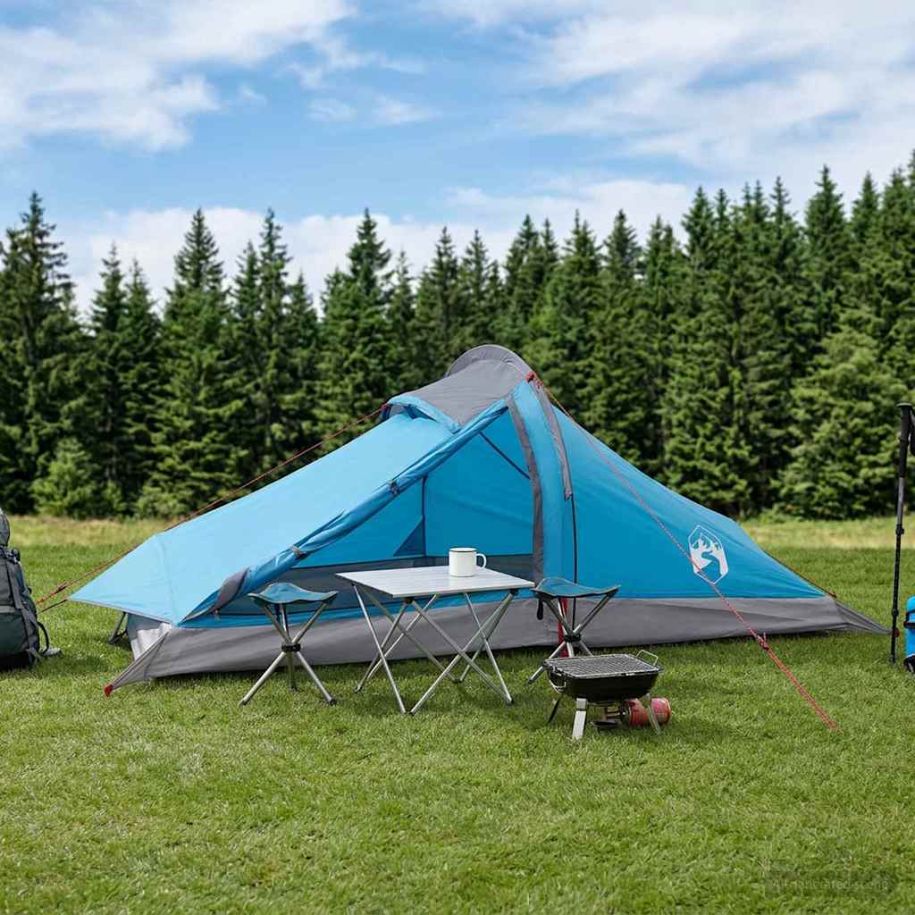 vidaXL Backpacking Tent Groen 4-persoons 185T Polyester met PU Coating