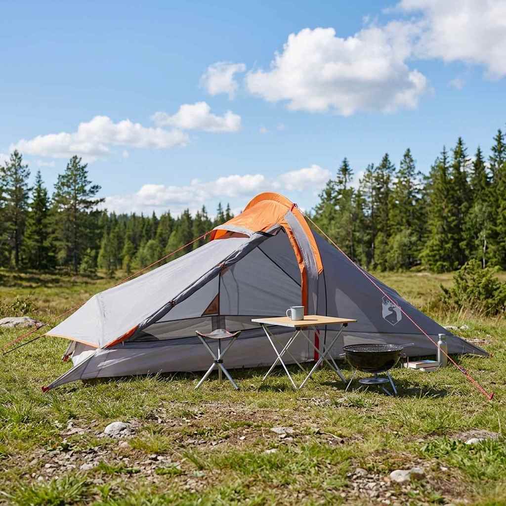 vidaXL Backpacking Tent Groen 4-persoons 185T Polyester met PU Coating