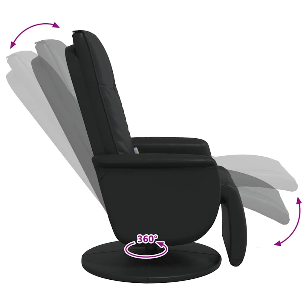 vidaXL Massage Recliner Stoel Zwart 71 x 90 x 105 cm Nep Leer