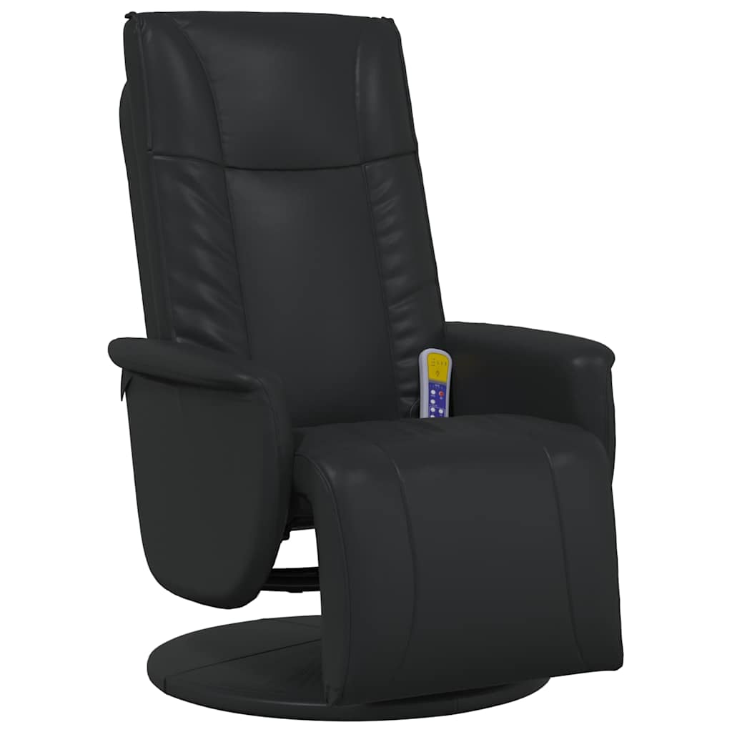 vidaXL Massage Recliner Stoel Zwart 71 x 90 x 105 cm Nep Leer