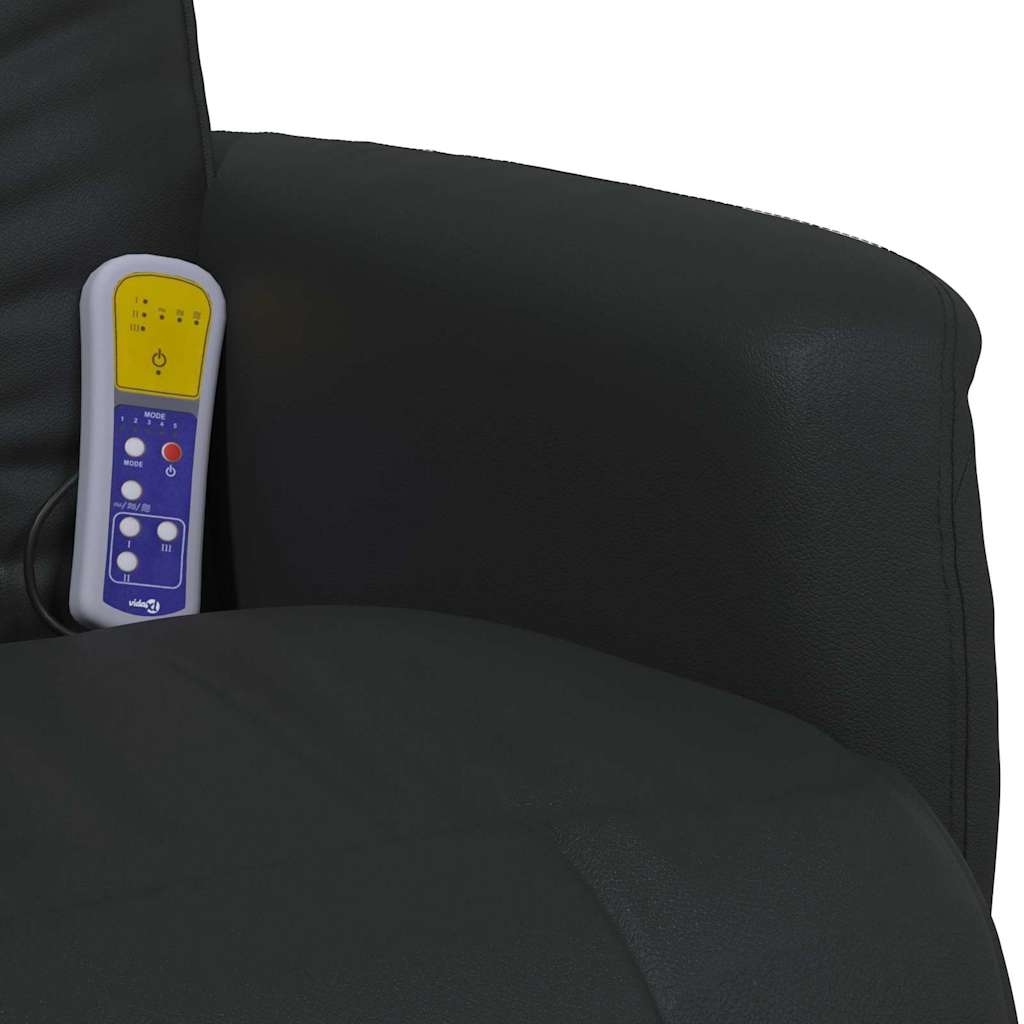 vidaXL Massage Recliner Stoel Zwart 71 x 90 x 105 cm Nep Leer