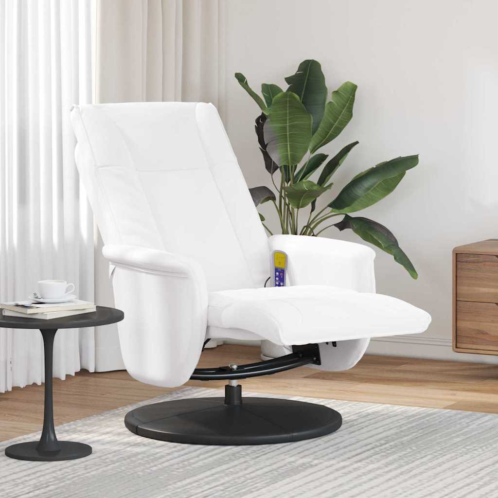 vidaXL Massage Recliner Stoel Zwart 71 x 90 x 105 cm Nep Leer