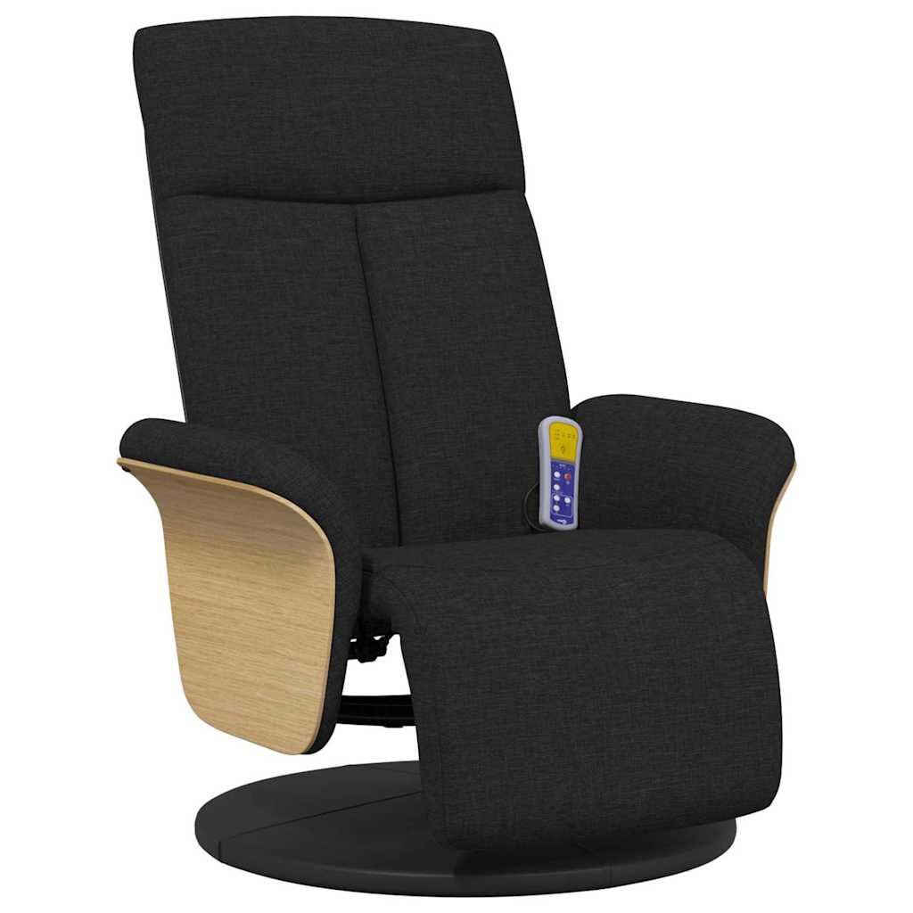 vidaXL Massage Recliner Stoel Donkergrijs 79 x 87 x 104.5 cm Stof