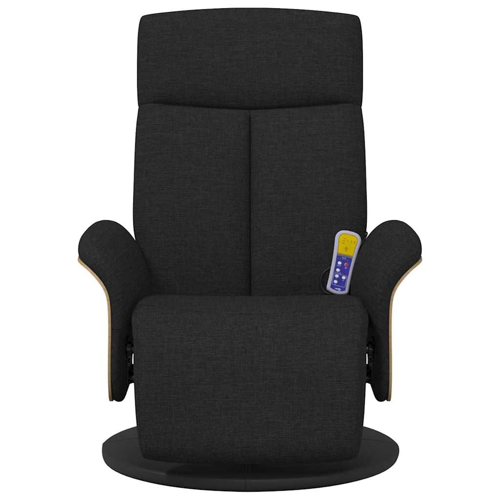 vidaXL Massage Recliner Stoel Donkergrijs 79 x 87 x 104.5 cm Stof