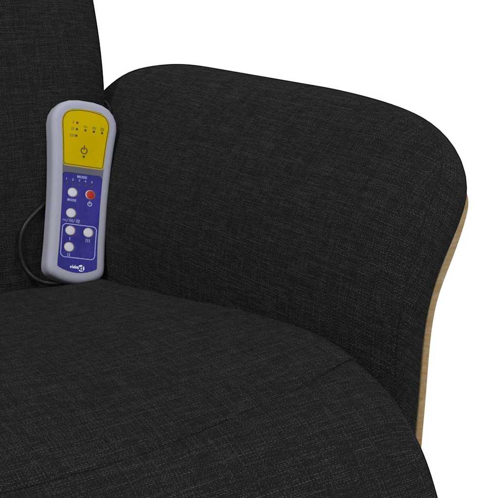 vidaXL Massage Recliner Stoel Donkergrijs 79 x 87 x 104.5 cm Stof