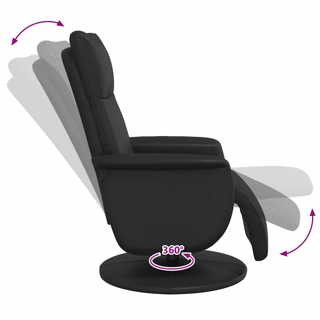 vidaXL Massage Recliner Stoel Zwart 71 x 90 x 105 cm Nep Leer