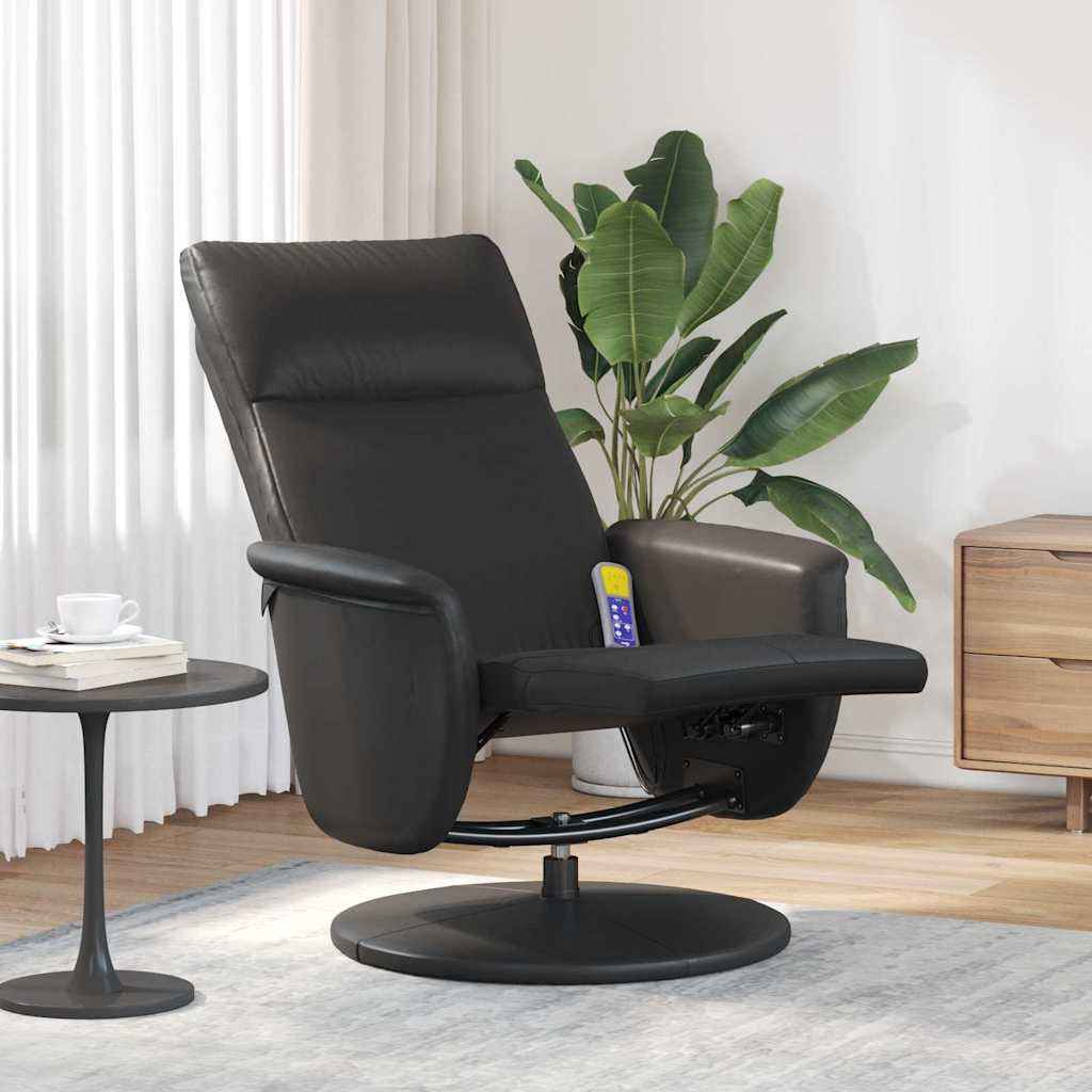 vidaXL Massage Recliner Stoel Zwart 71 x 90 x 105 cm Nep Leer