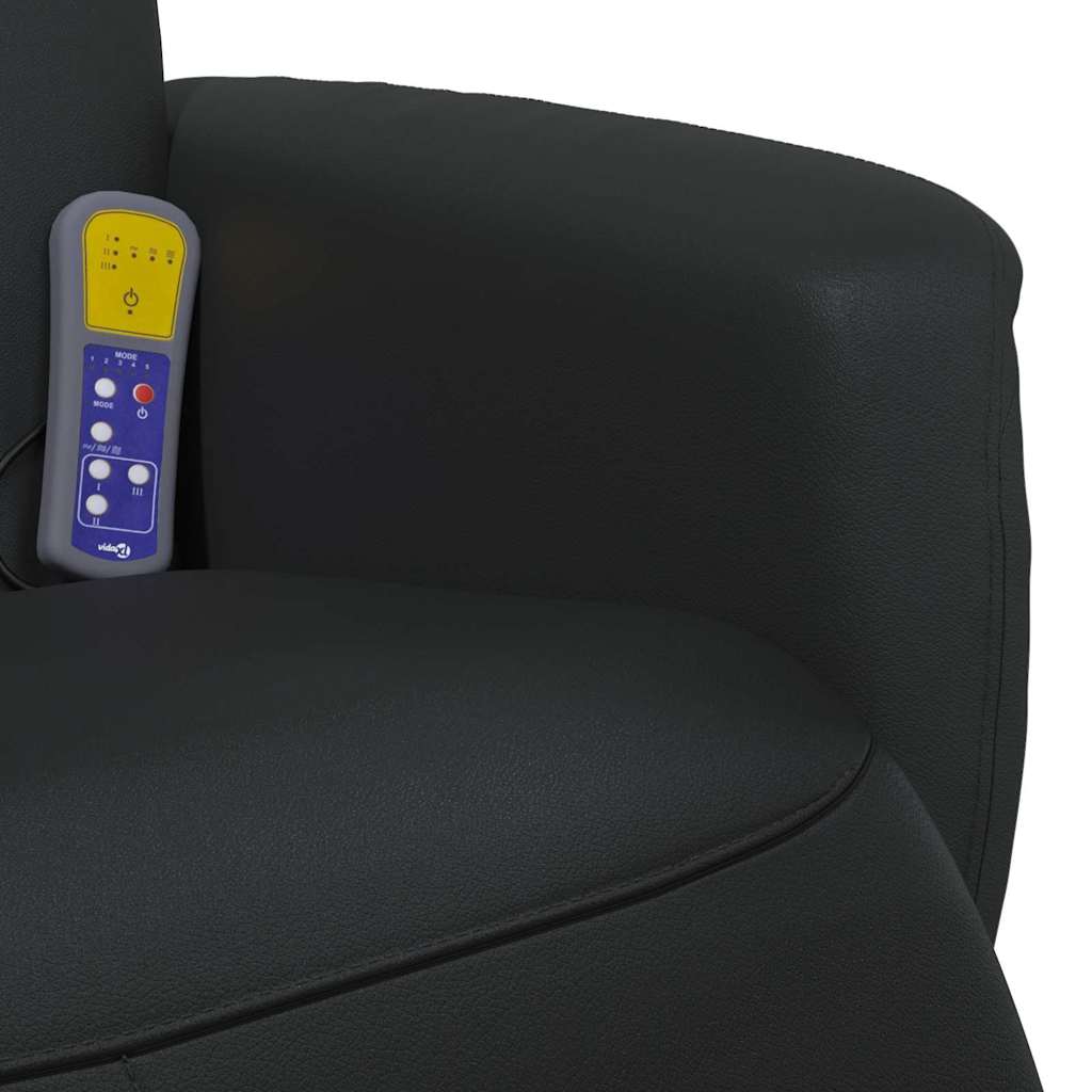 vidaXL Massage Recliner Stoel Zwart 71 x 90 x 105 cm Nep Leer