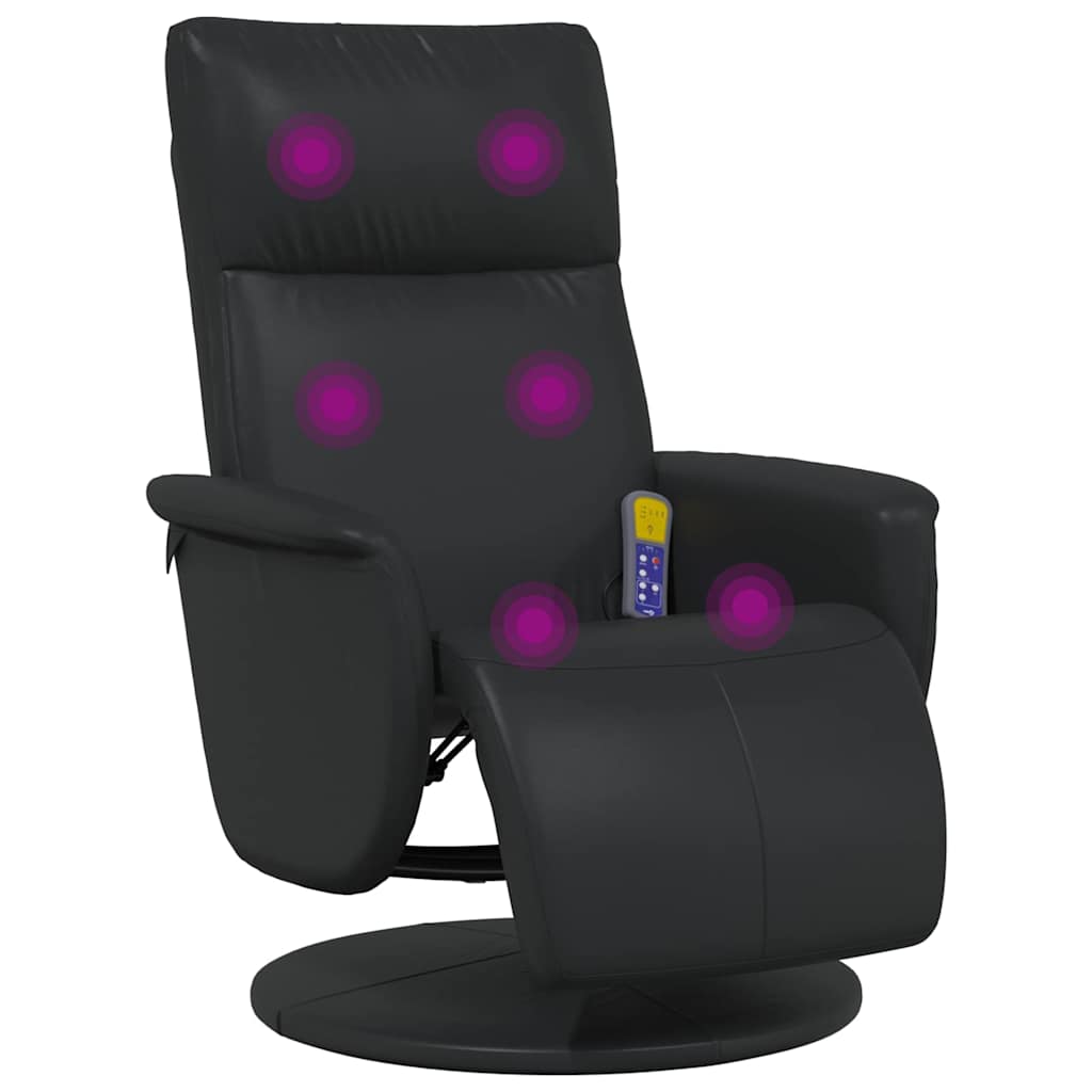 vidaXL Massage Recliner Stoel Zwart 71 x 90 x 105 cm Nep Leer