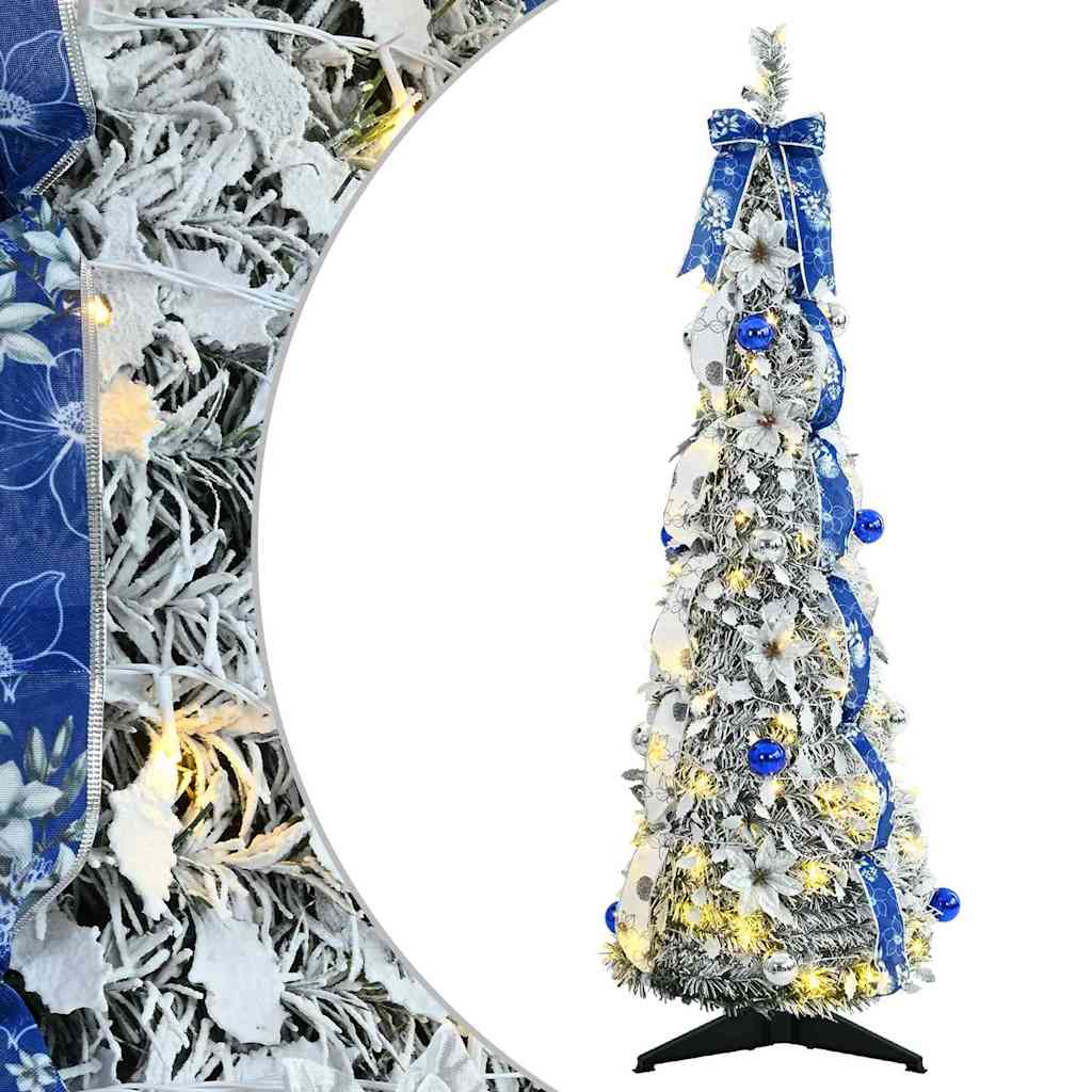 vidaXL Kunstkerstboom met 50 LED met standaard Groen 120 cm PVC