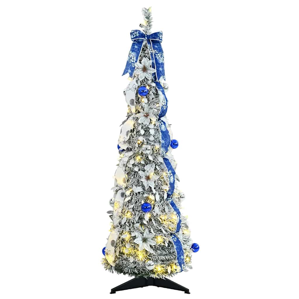 vidaXL Kunstkerstboom met 50 LED met standaard Groen 120 cm PVC