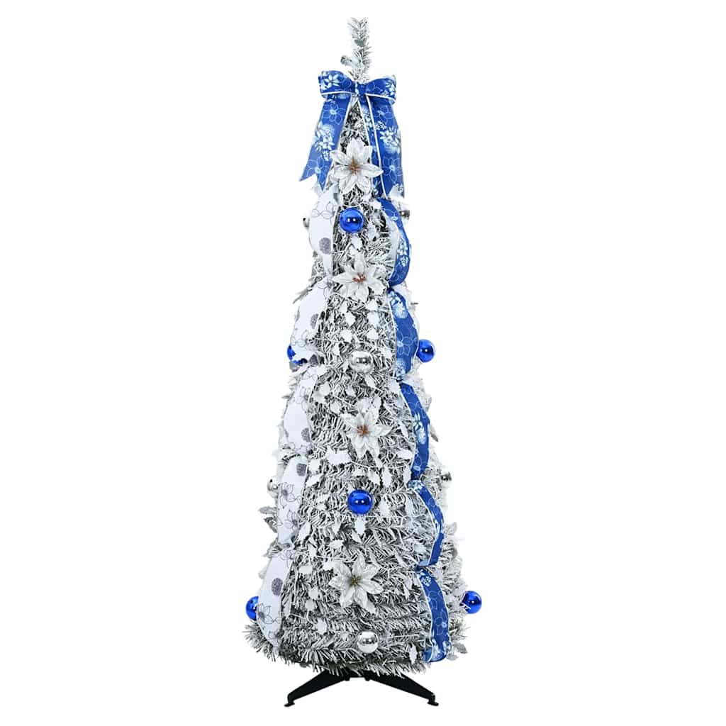 vidaXL Kunstkerstboom met 50 LED met standaard Groen 120 cm PVC