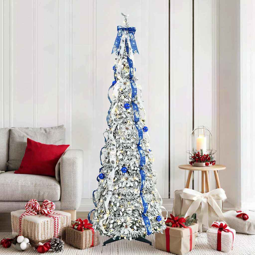vidaXL Kunstkerstboom met 50 LED met standaard Groen 120 cm PVC
