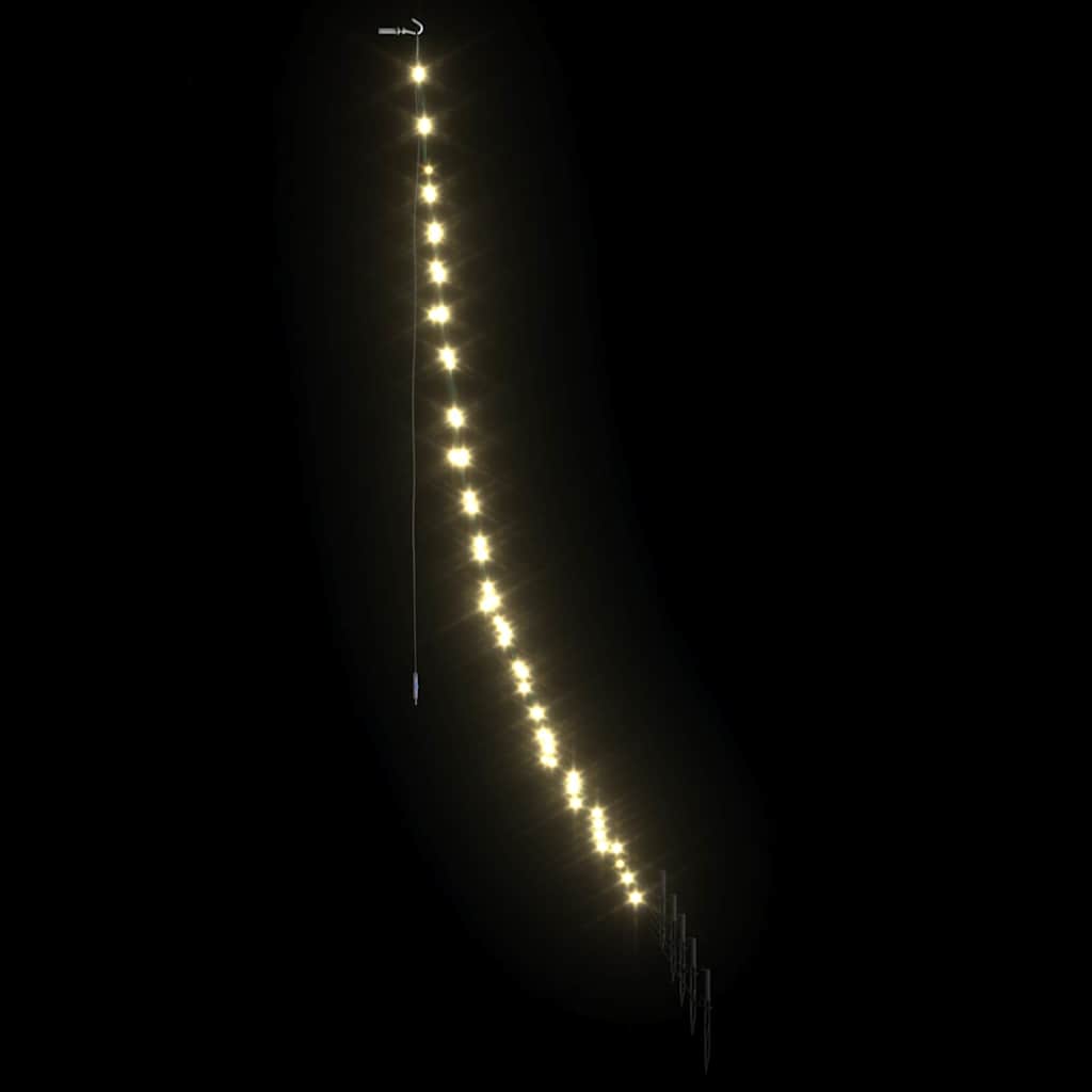 vidaXL LED Kerstboom met 112 LED met grondpennen Warmwit 182 cm Metaal
