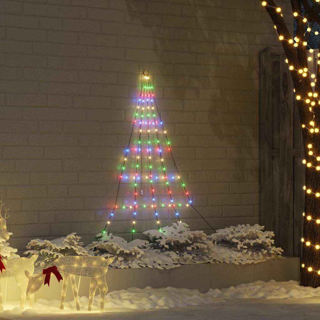 vidaXL LED Kerstboom met 112 LED met grondpennen Warmwit 182 cm Metaal