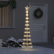 vidaXL LED Kerstboom met 230 LED Warmwit 51 x 51 x 190 cm Metaal