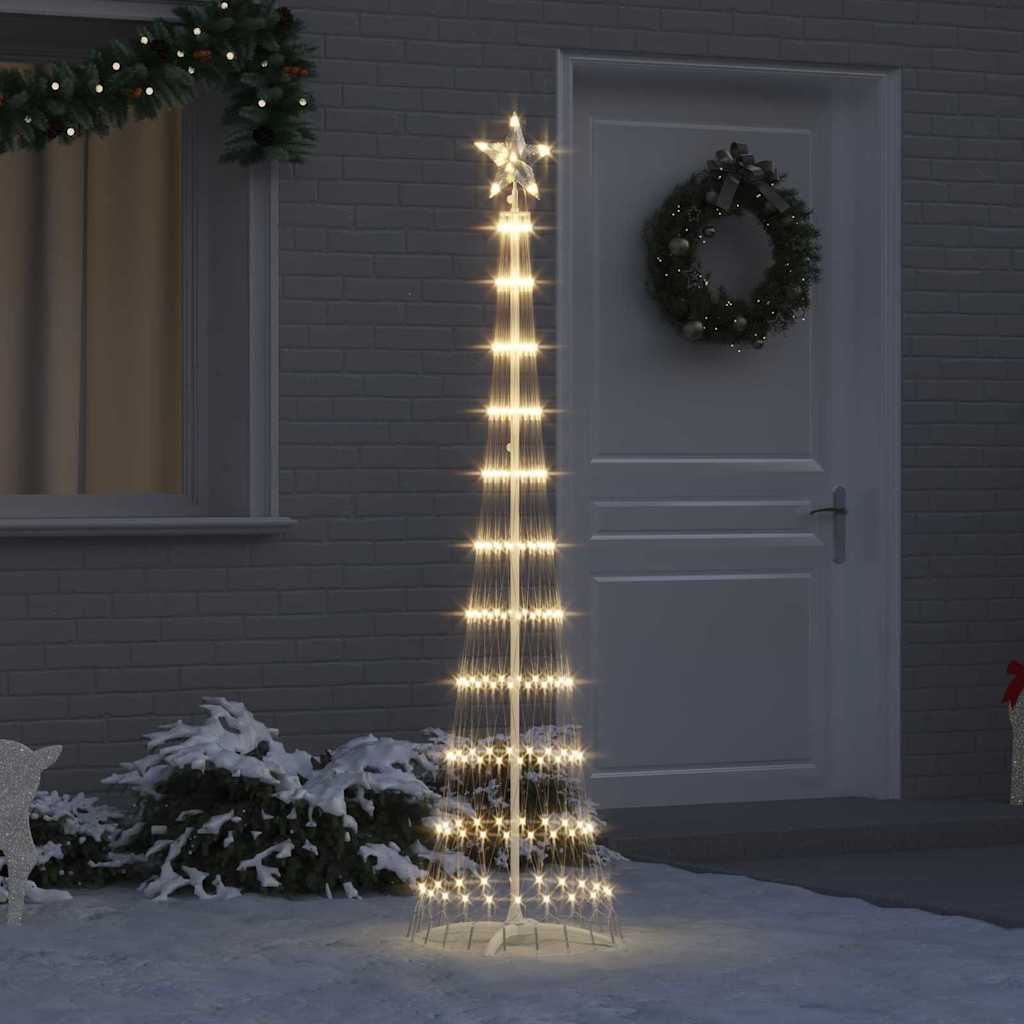 vidaXL LED Kerstboom met 230 LED Warmwit 51 x 51 x 190 cm Metaal