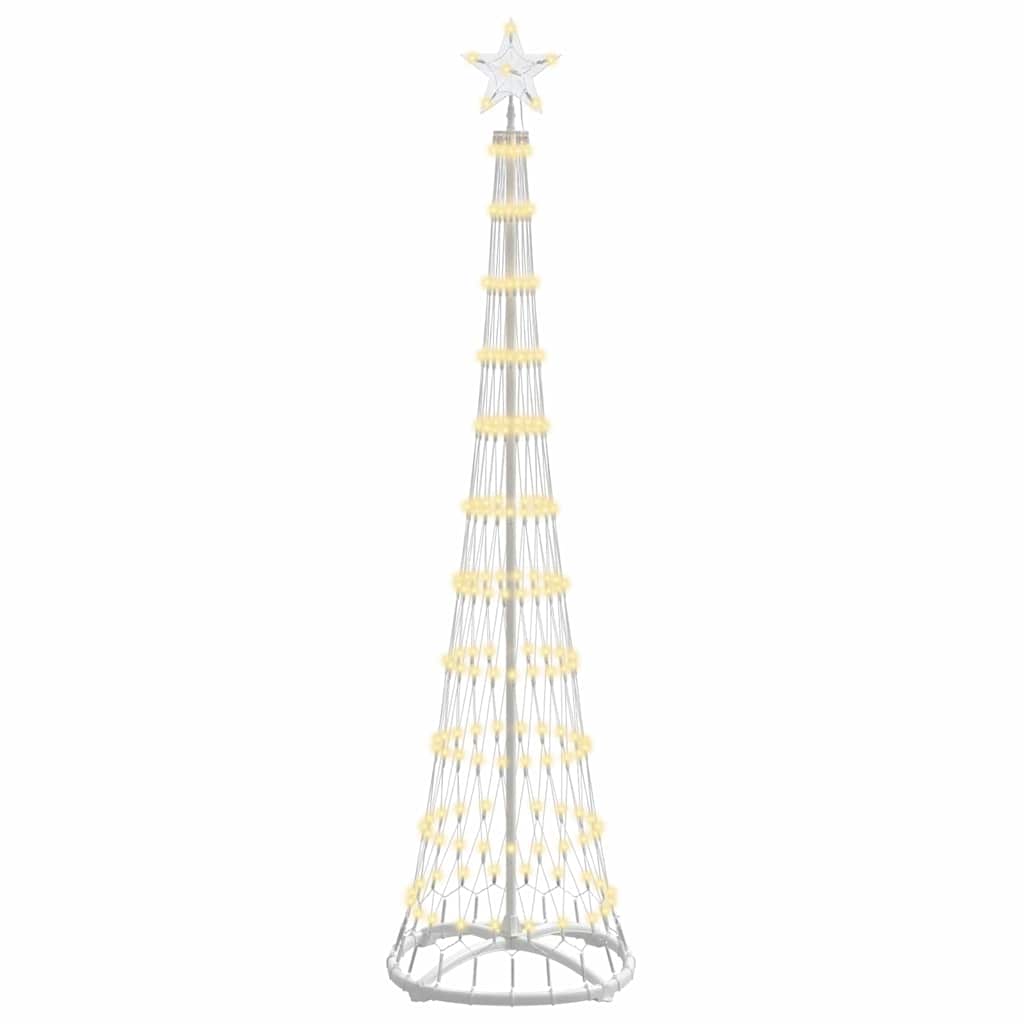 vidaXL LED Kerstboom met 230 LED Warmwit 51 x 51 x 190 cm Metaal