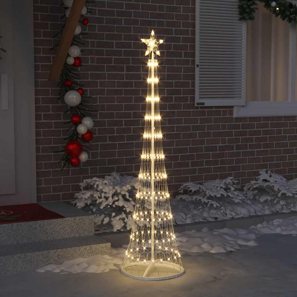 vidaXL LED Kerstboom met 230 LED Warmwit 51 x 51 x 190 cm Metaal