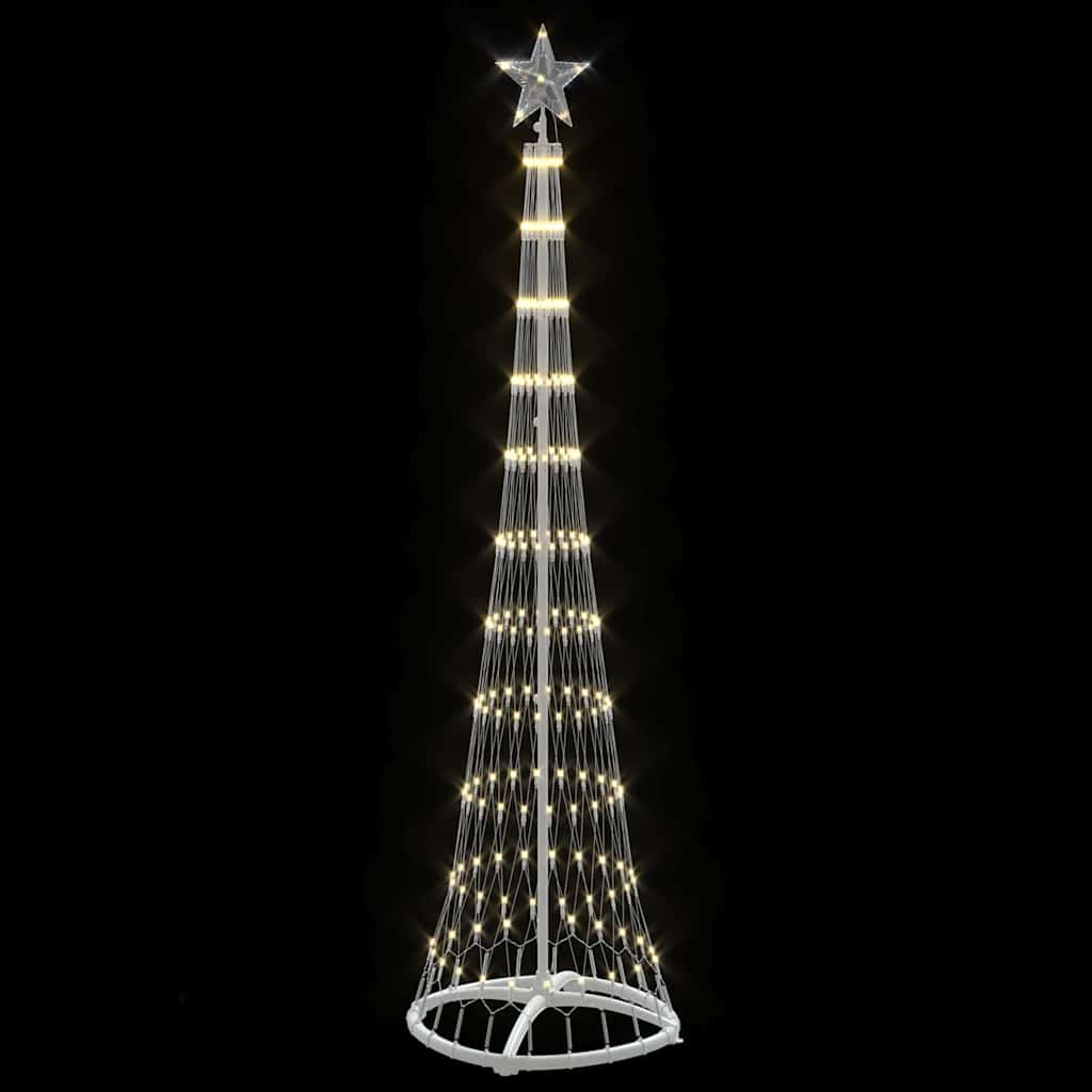 vidaXL LED Kerstboom met 230 LED Warmwit 51 x 51 x 190 cm Metaal