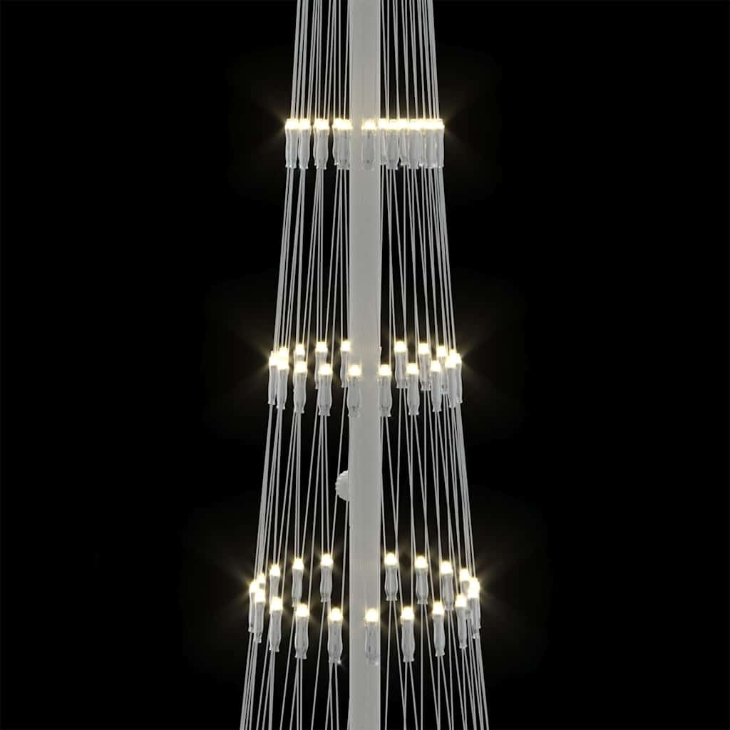 vidaXL LED Kerstboom met 230 LED Warmwit 51 x 51 x 190 cm Metaal
