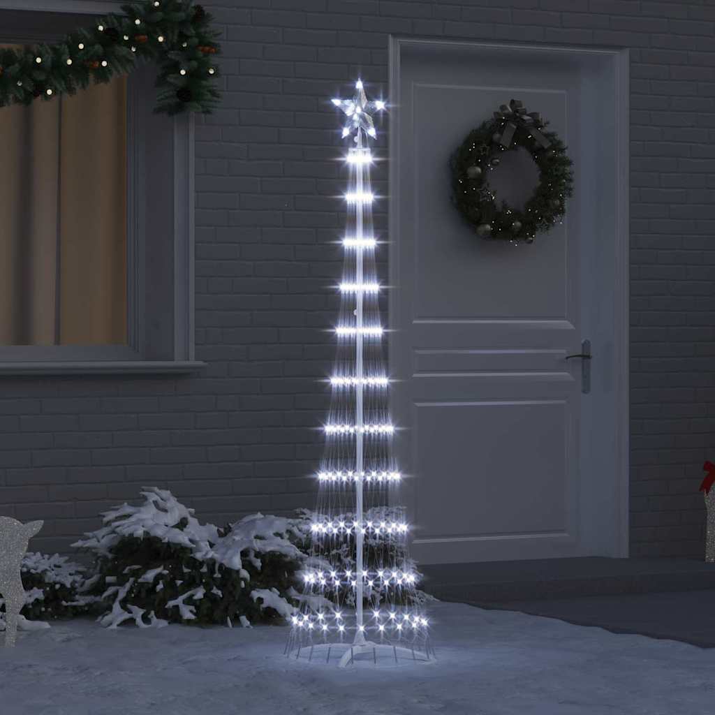 vidaXL LED Kerstboom met 230 LED Warmwit 51 x 51 x 190 cm Metaal