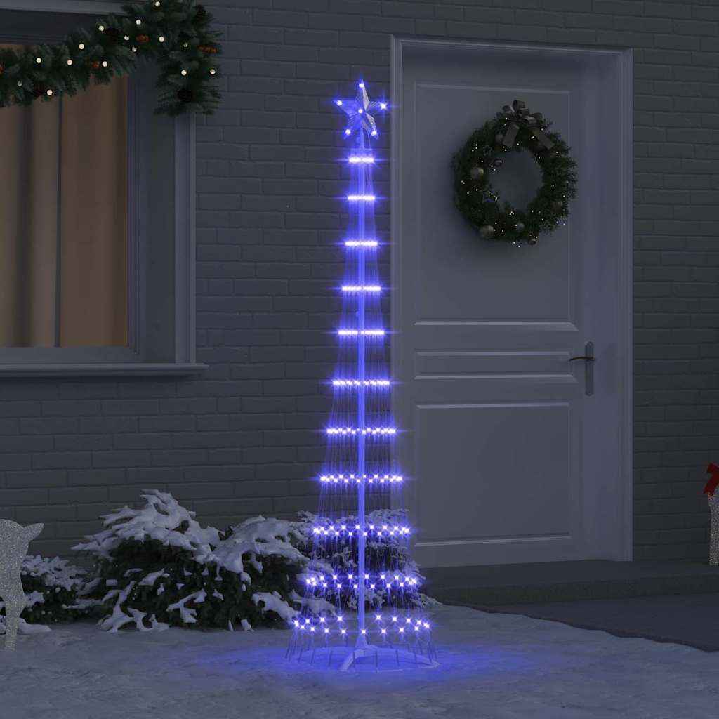 vidaXL LED Kerstboom met 230 LED Warmwit 51 x 51 x 190 cm Metaal