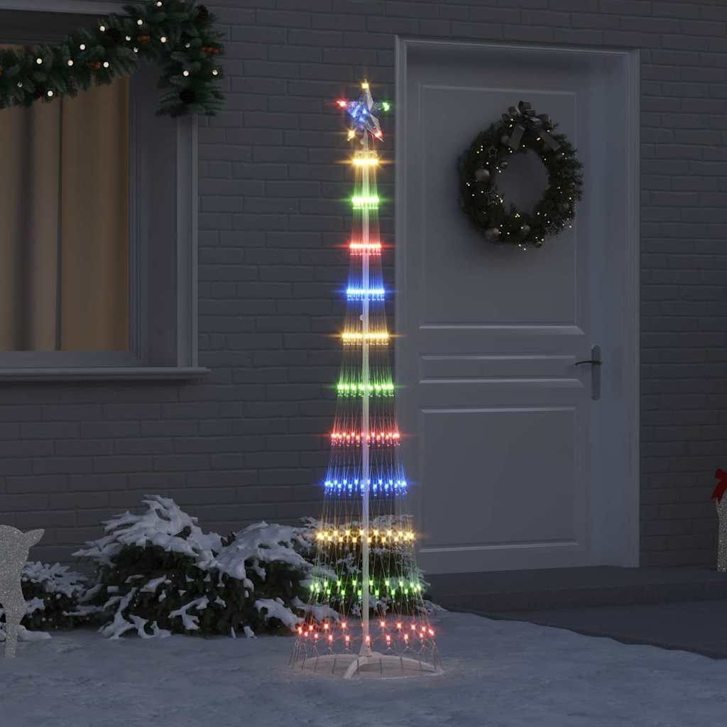 vidaXL LED Kerstboom met 230 LED Warmwit 51 x 51 x 190 cm Metaal