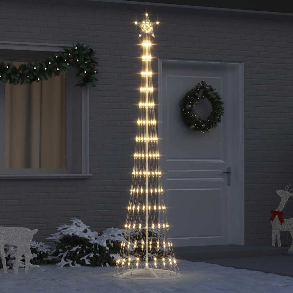 vidaXL LED Kerstboom met 230 LED Warmwit 51 x 51 x 190 cm Metaal