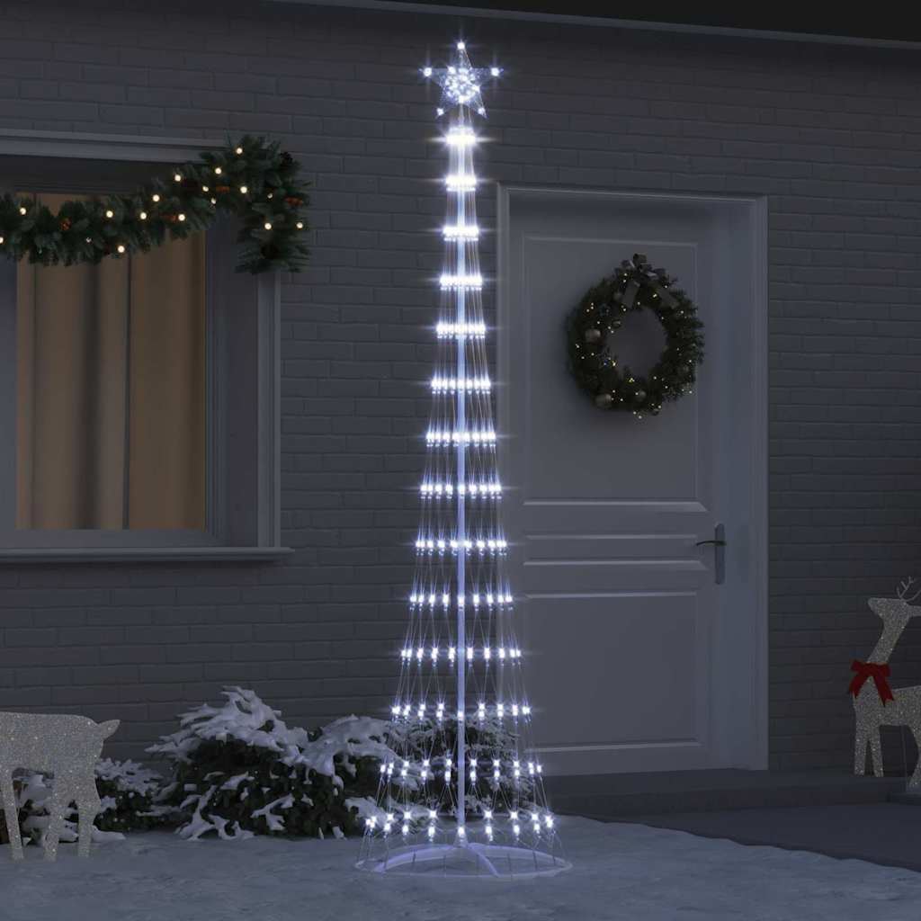 vidaXL LED Kerstboom met 230 LED Warmwit 51 x 51 x 190 cm Metaal
