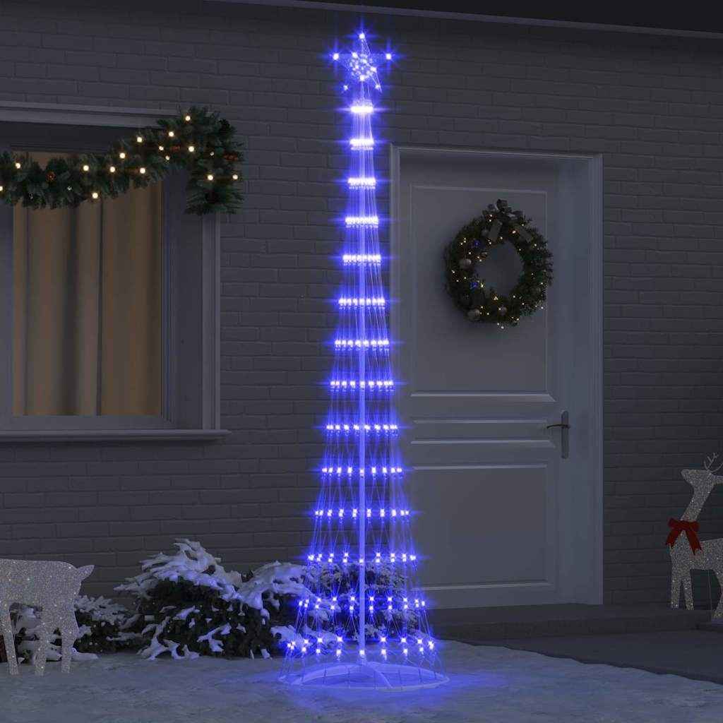 vidaXL LED Kerstboom met 230 LED Warmwit 51 x 51 x 190 cm Metaal