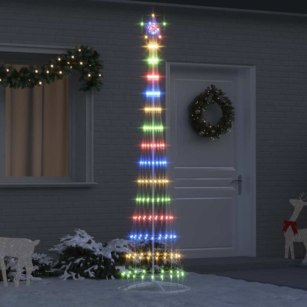vidaXL LED Kerstboom met 230 LED Warmwit 51 x 51 x 190 cm Metaal