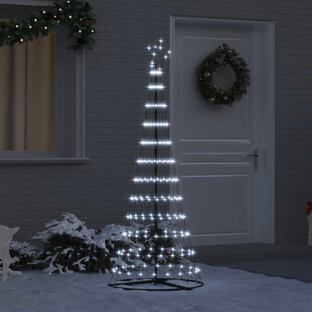 vidaXL LED Kerstboom met 230 LED Warmwit 51 x 51 x 190 cm Metaal