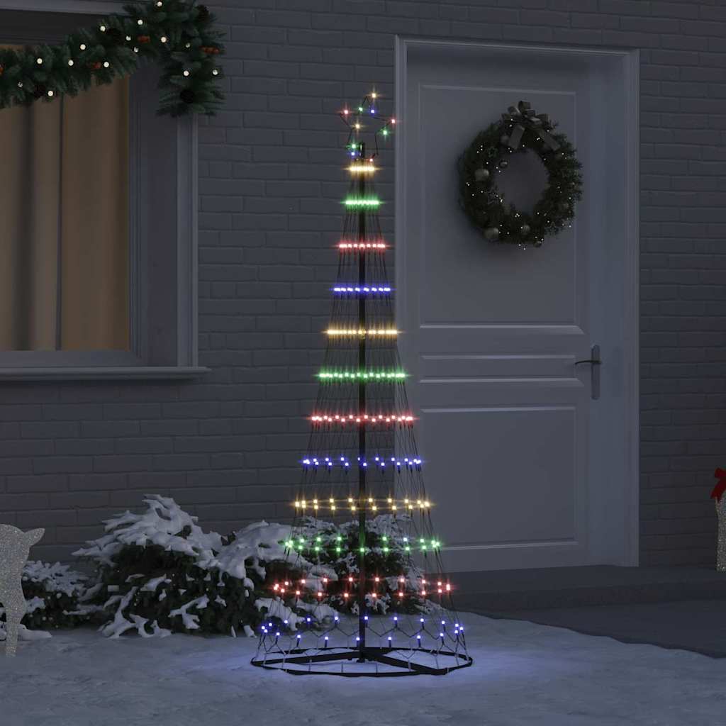 vidaXL LED Kerstboom met 230 LED Warmwit 51 x 51 x 190 cm Metaal