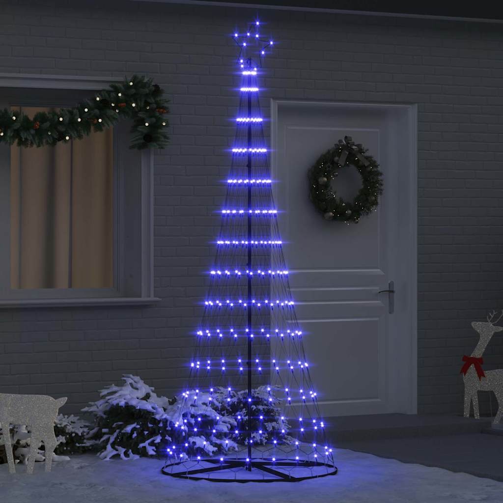 vidaXL LED Kerstboom met 230 LED Warmwit 51 x 51 x 190 cm Metaal