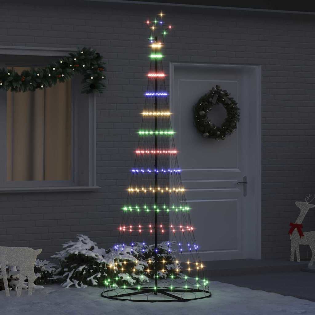 vidaXL LED Kerstboom met 230 LED Warmwit 51 x 51 x 190 cm Metaal