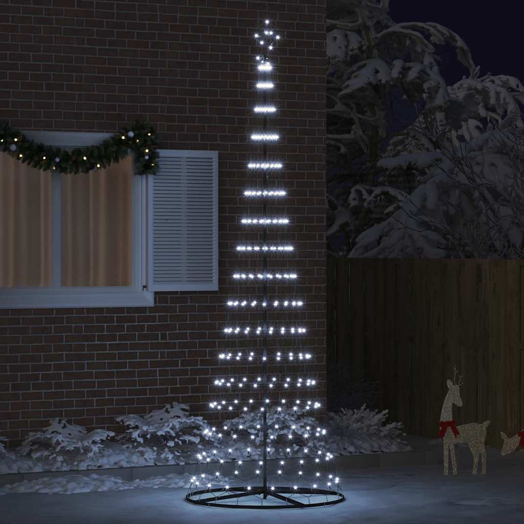 vidaXL LED Kerstboom met 230 LED Warmwit 51 x 51 x 190 cm Metaal