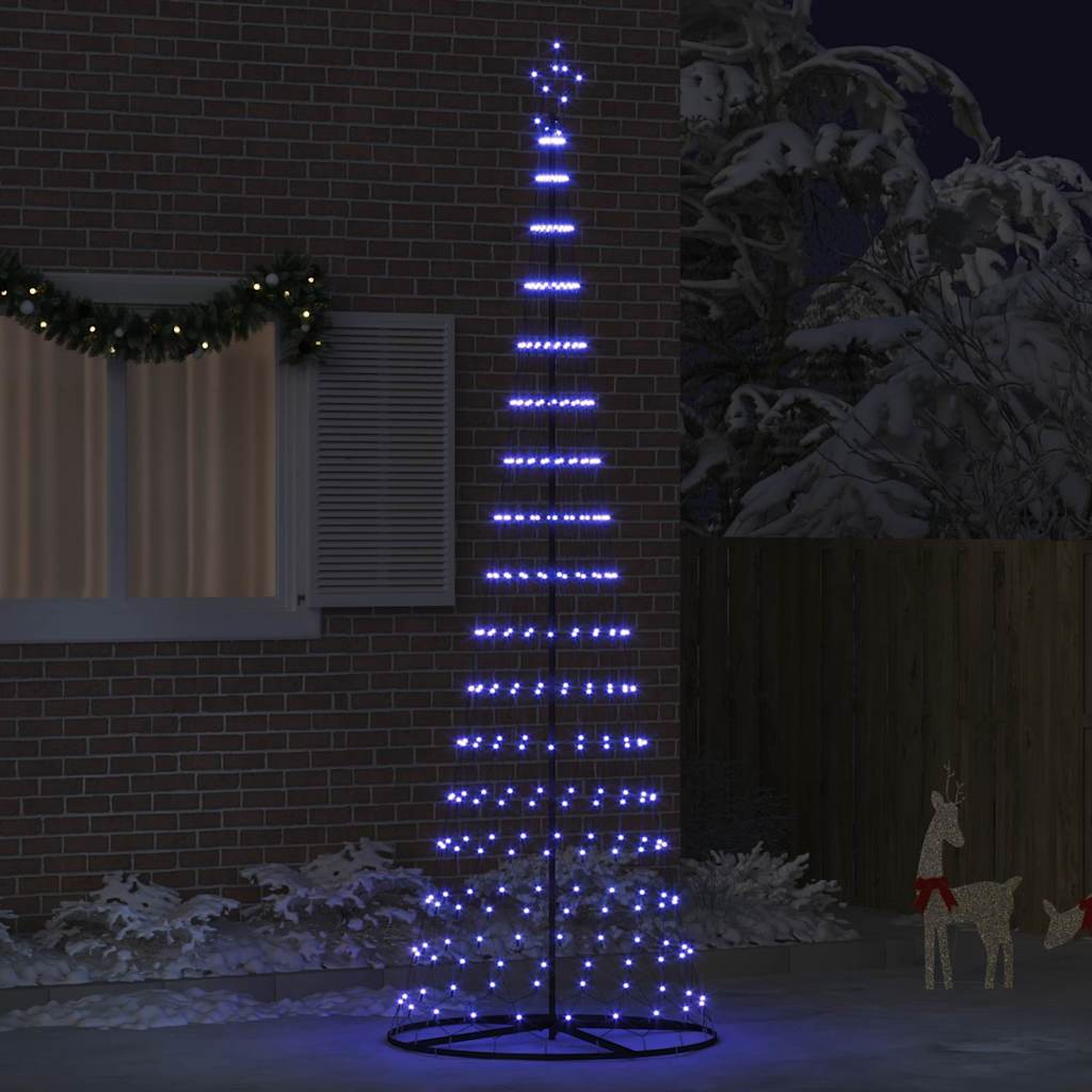 vidaXL LED Kerstboom met 230 LED Warmwit 51 x 51 x 190 cm Metaal