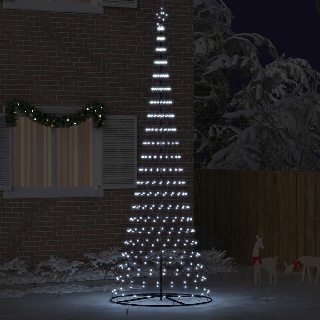 vidaXL LED Kerstboom met 230 LED Warmwit 51 x 51 x 190 cm Metaal