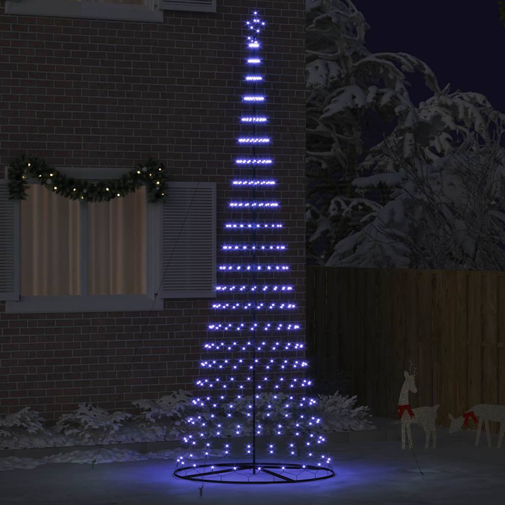 vidaXL LED Kerstboom met 230 LED Warmwit 51 x 51 x 190 cm Metaal