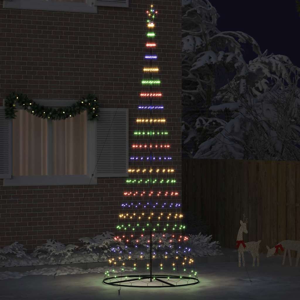 vidaXL LED Kerstboom met 230 LED Warmwit 51 x 51 x 190 cm Metaal
