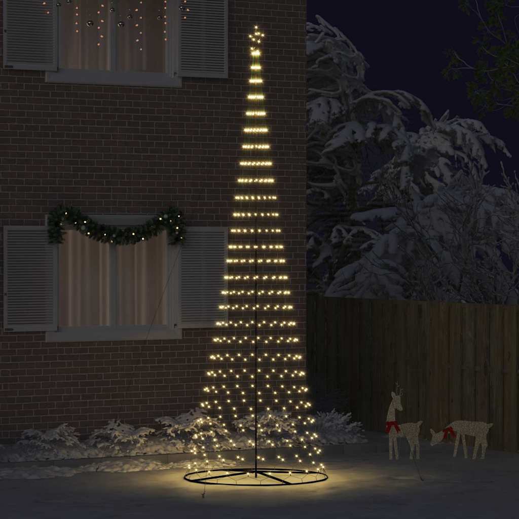 vidaXL LED Kerstboom met 230 LED Warmwit 51 x 51 x 190 cm Metaal