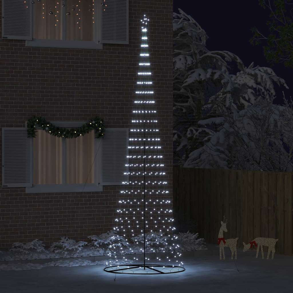 vidaXL LED Kerstboom met 230 LED Warmwit 51 x 51 x 190 cm Metaal