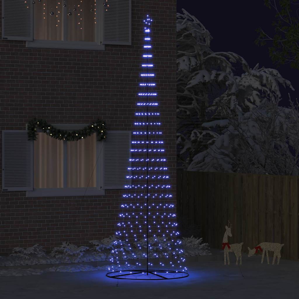 vidaXL LED Kerstboom met 230 LED Warmwit 51 x 51 x 190 cm Metaal