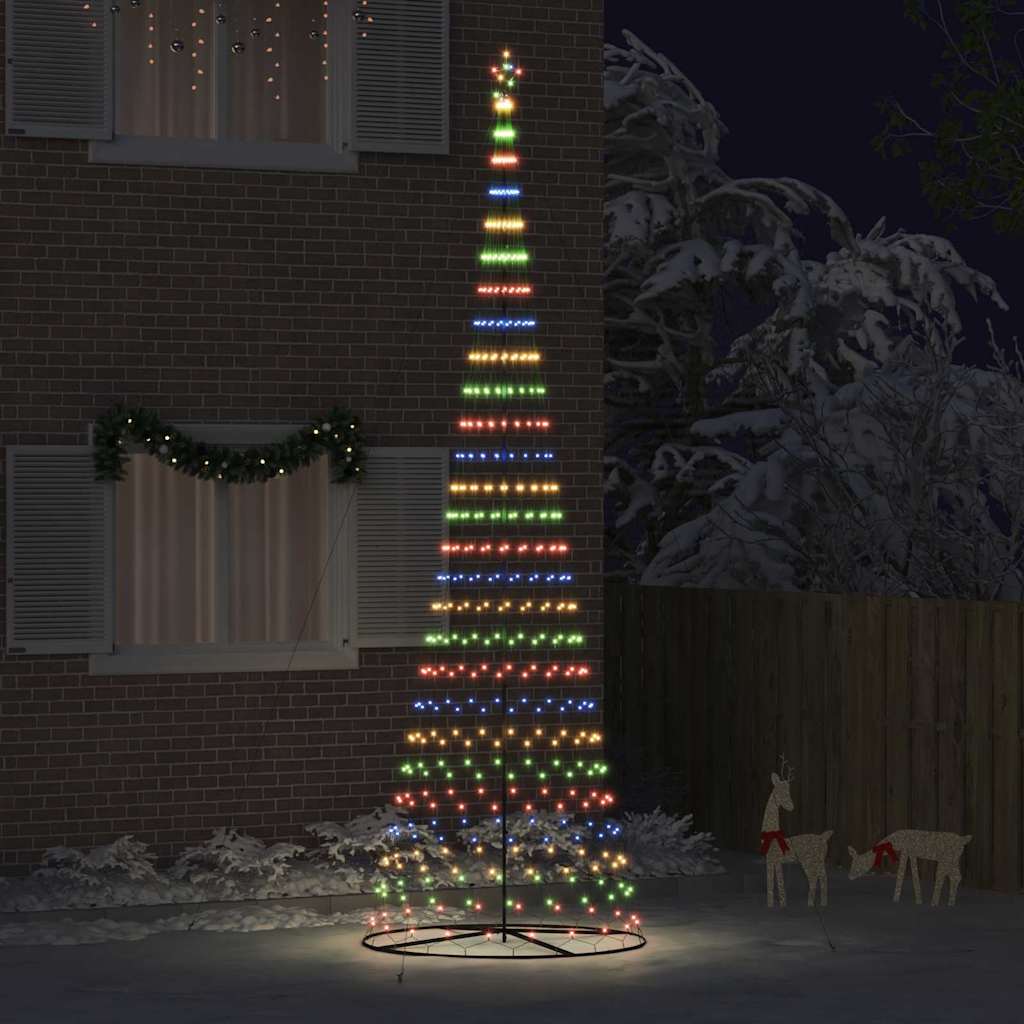 vidaXL LED Kerstboom met 230 LED Warmwit 51 x 51 x 190 cm Metaal