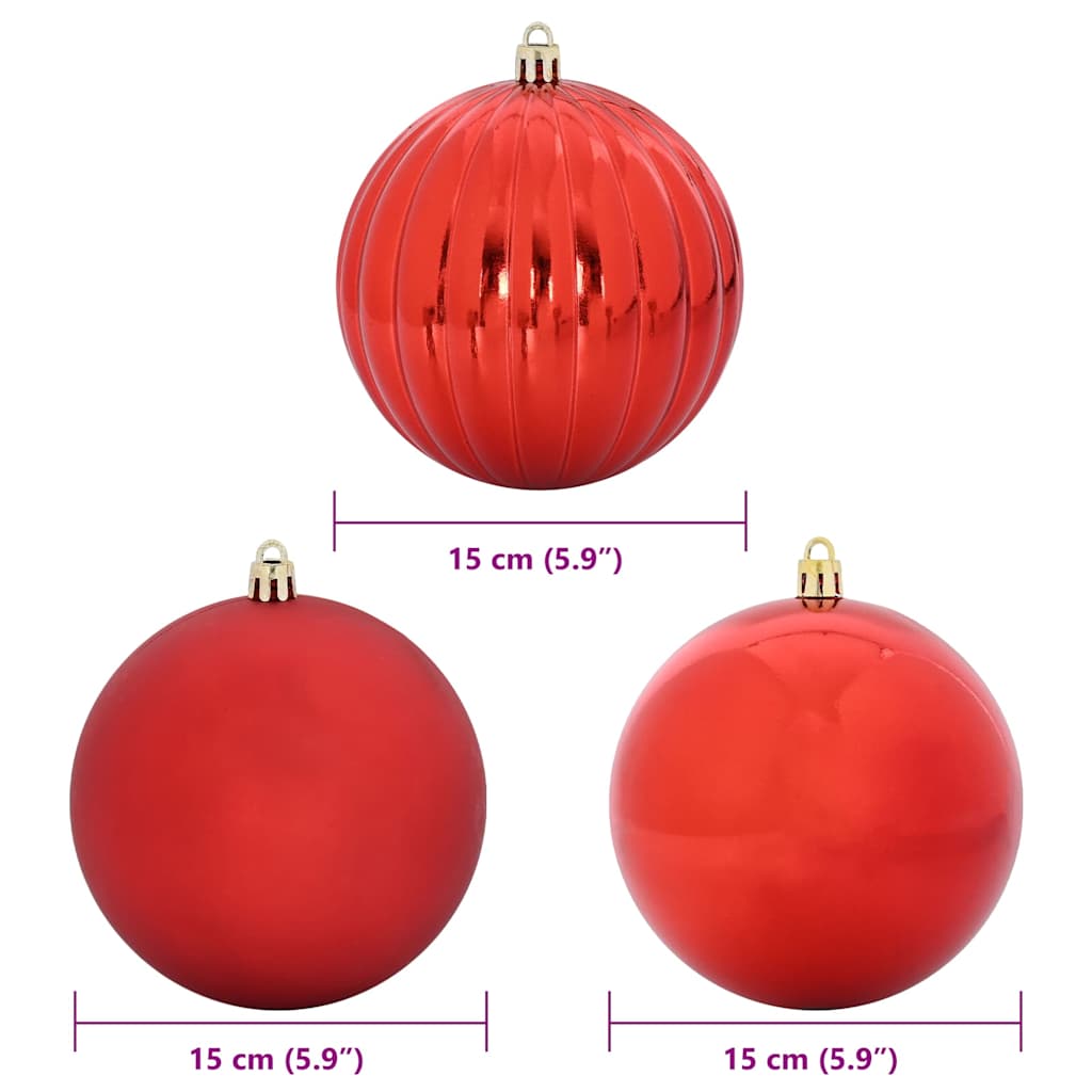 vidaXL Kerstbal Set 15 pcs Rood