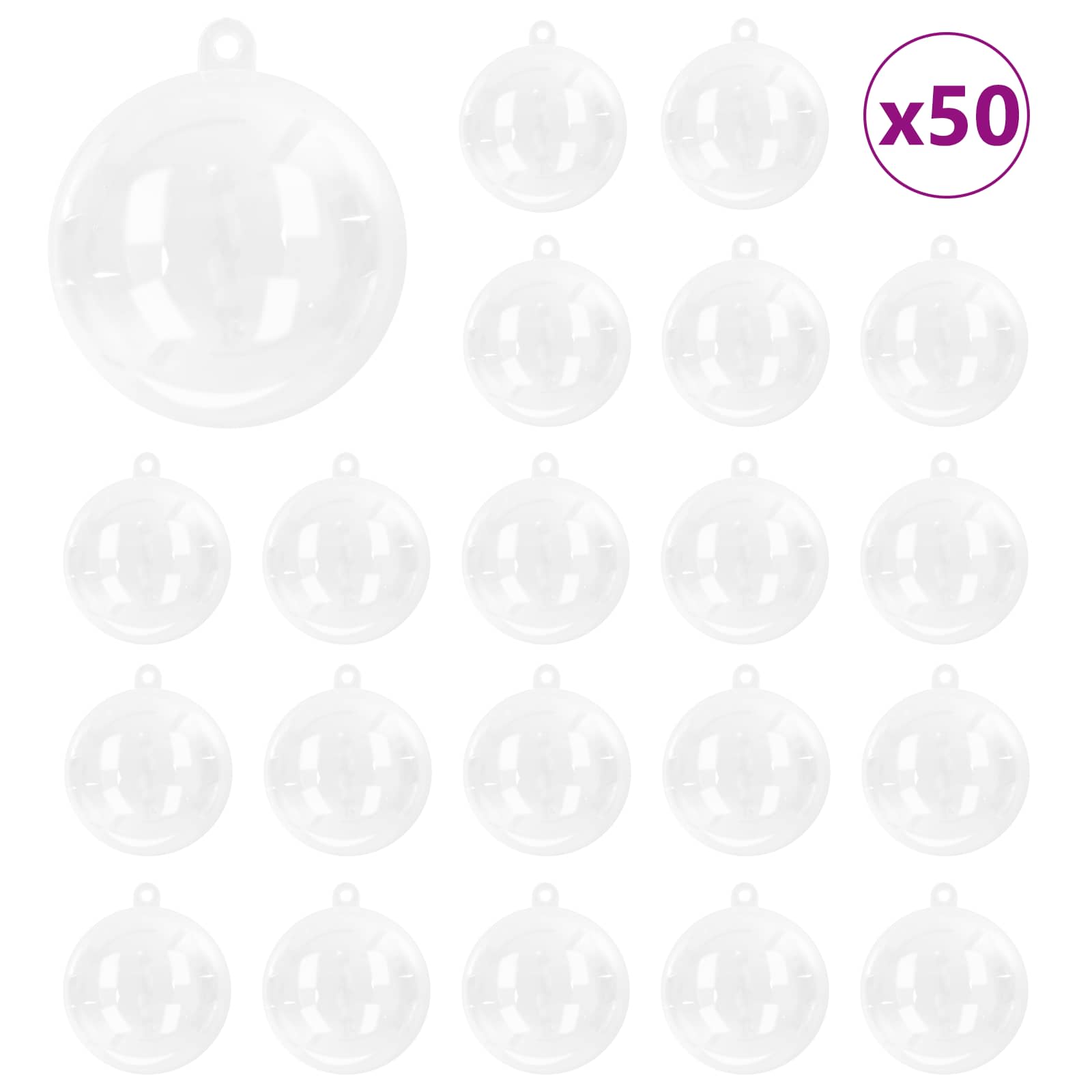 vidaXL Kerstbal Set 50 pcs Ø 5 cm