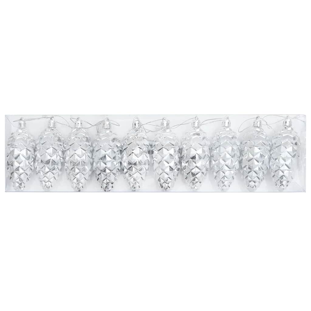 vidaXL Kerstboomdecoratie 40 pcs Zilver